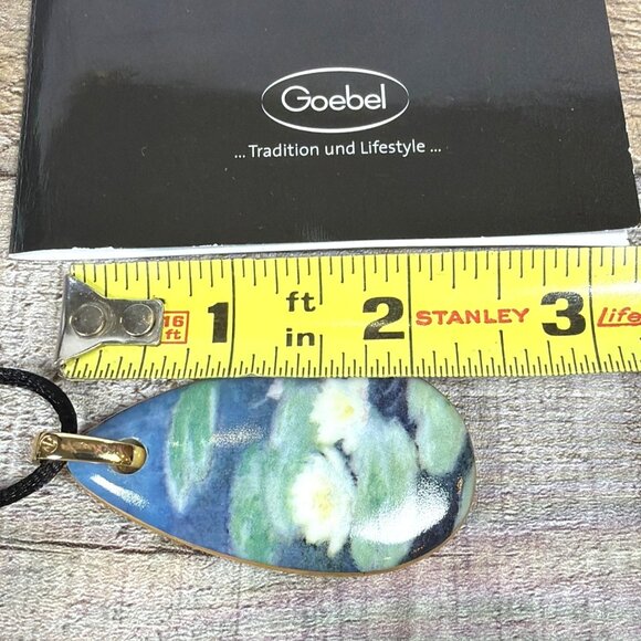 Goebel Artis Orbis Claude Monet Water Lilies Reversible Porcelain Pendant NIB - Picture 16 of 16